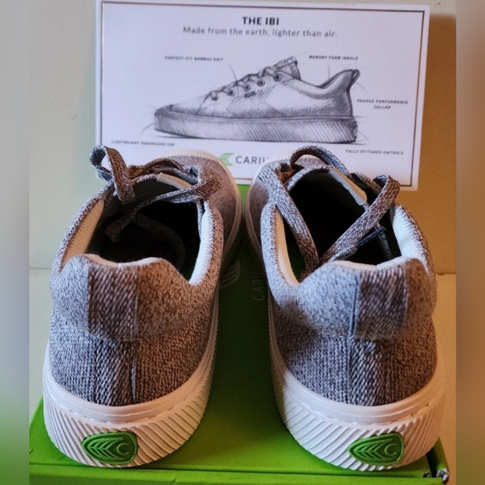 [SOLD] nisex Cariuma Knit Stone Gray Comfortable Skater Sneaker Shoe W 10, M 8.5 - Picture 5 of 8